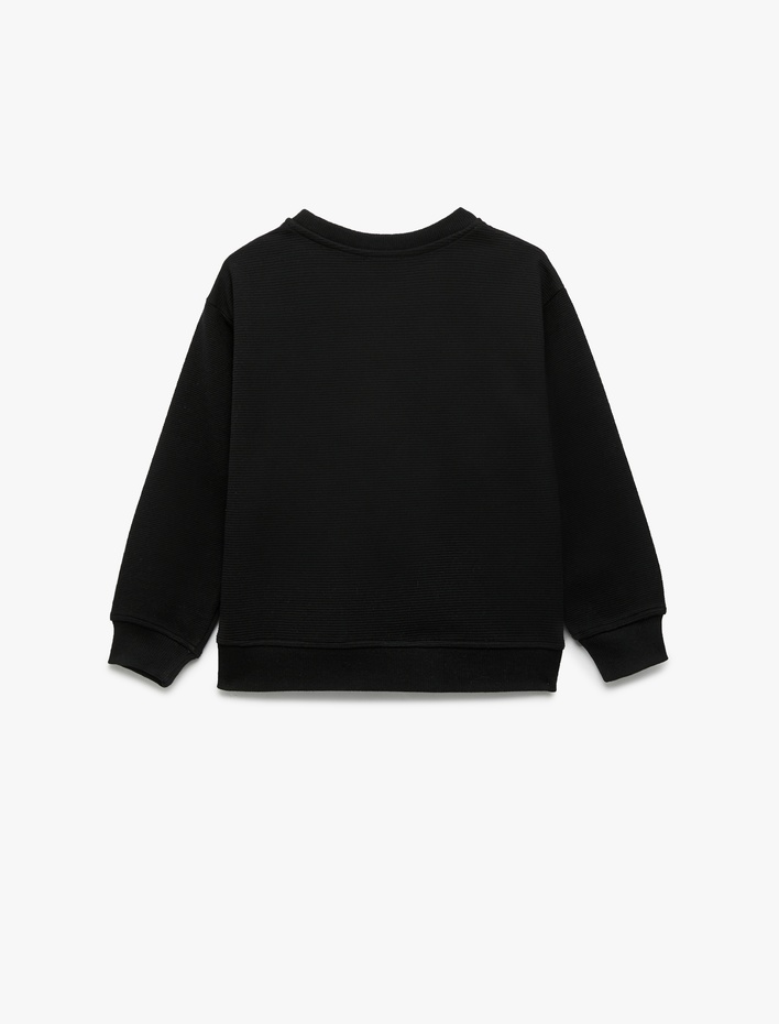 Erkek Çocuk Uzun Kollu Bisiklet Yaka Basic Sweatshirt