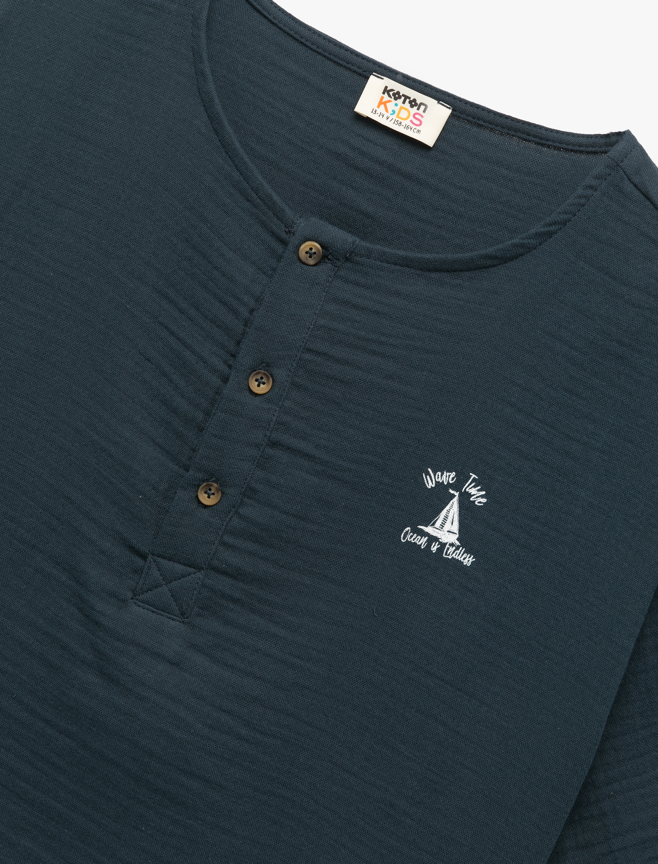  Erkek Çocuk Bisiklet Yaka Düğmeli Kısa Kollu Pamuklu Tişört