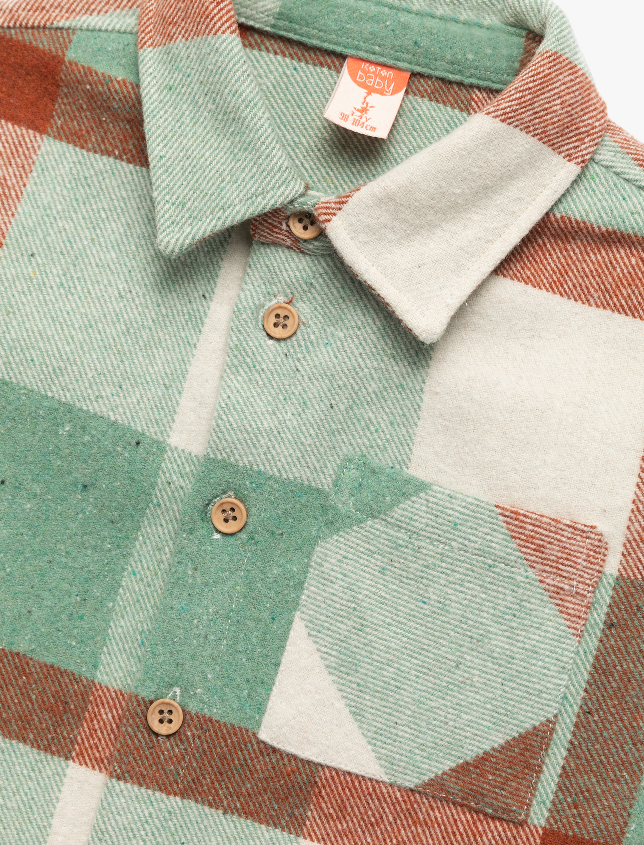 Erkek Bebek Cepli Ekoseli Uzun Kollu Oduncu Gömlek