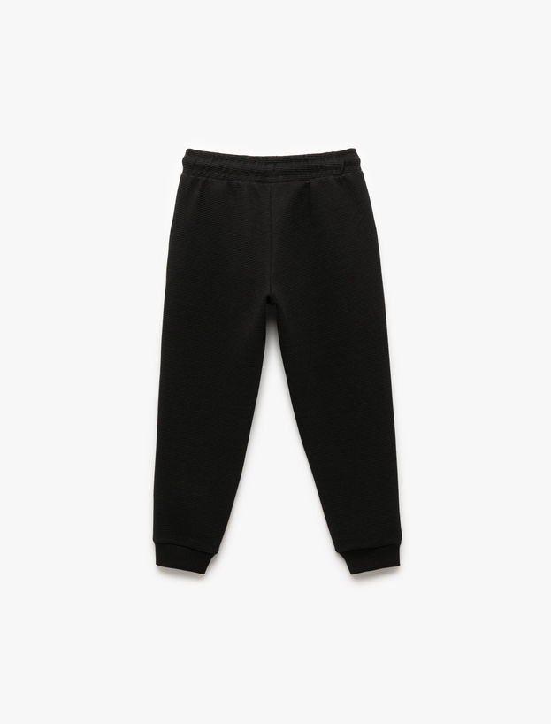 Cepli Beli Bağcıklı Basic Jogger Eşofman Altı_1