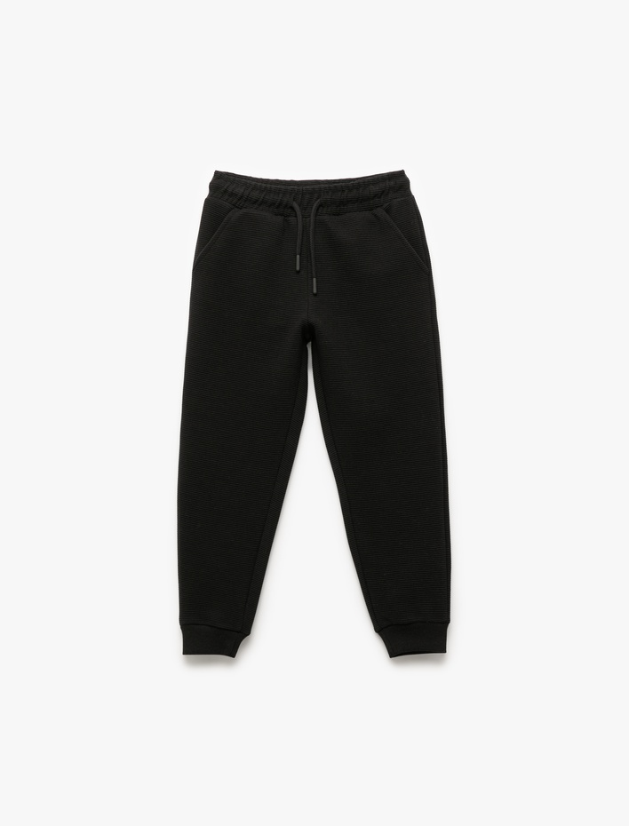 Erkek Çocuk Cepli Beli Bağcıklı Basic Jogger Eşofman Altı
