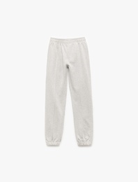 Beli Lastikli Şardonlu Basic Jogger Eşofman Altı