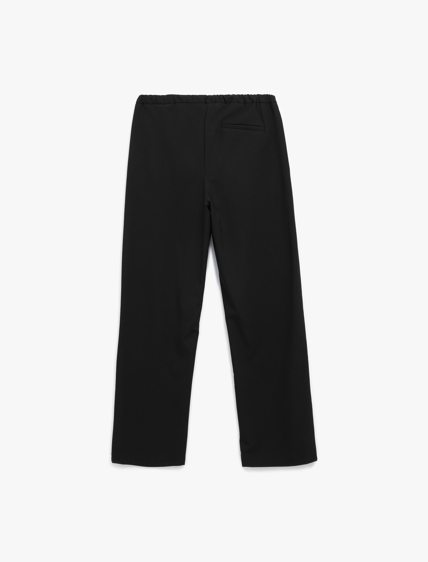   Normal Bel Beli Bağcıklı Düz Paça Pantolon
