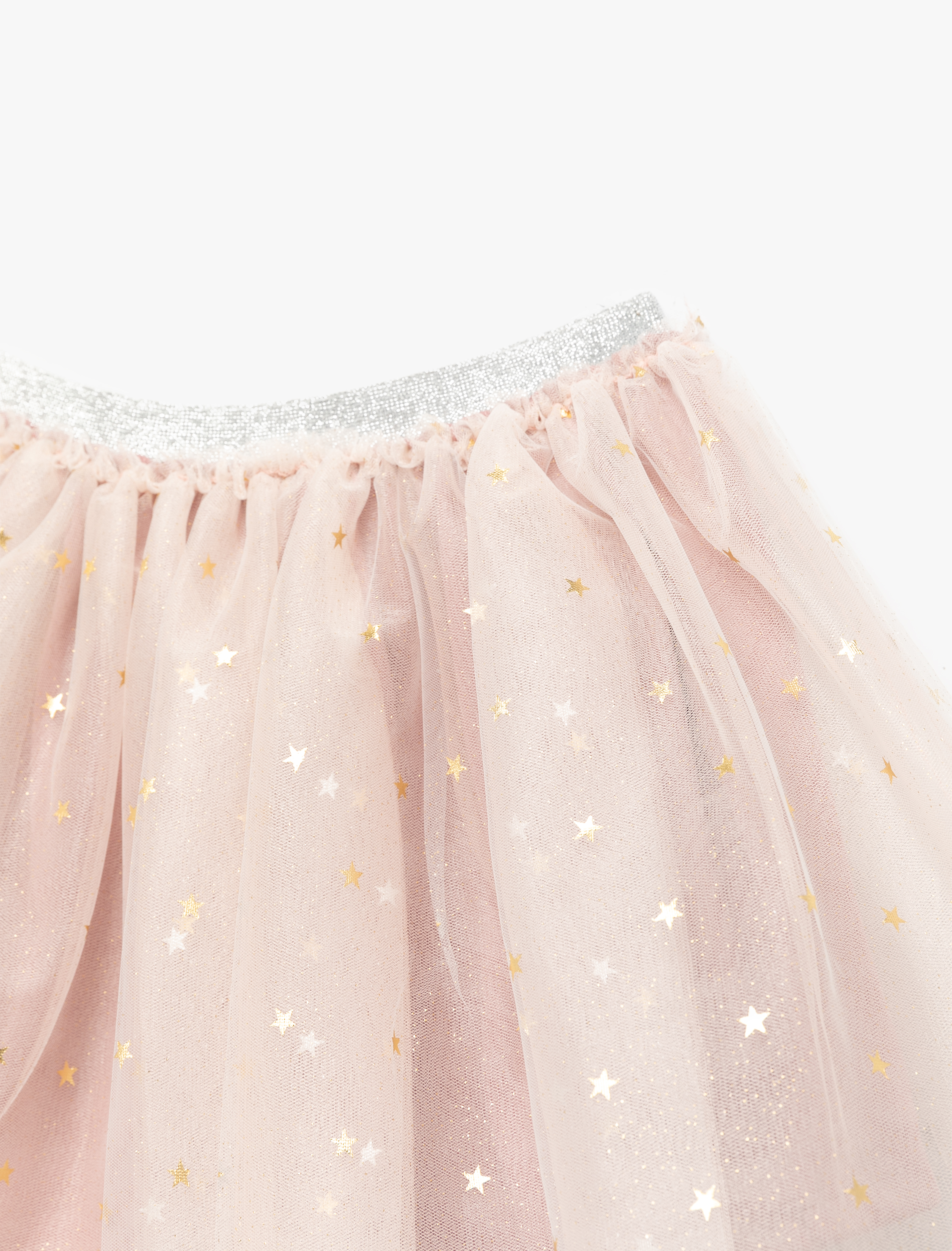  Kız Çocuk Tül Detaylı Beli Lastikli Tütü Etek