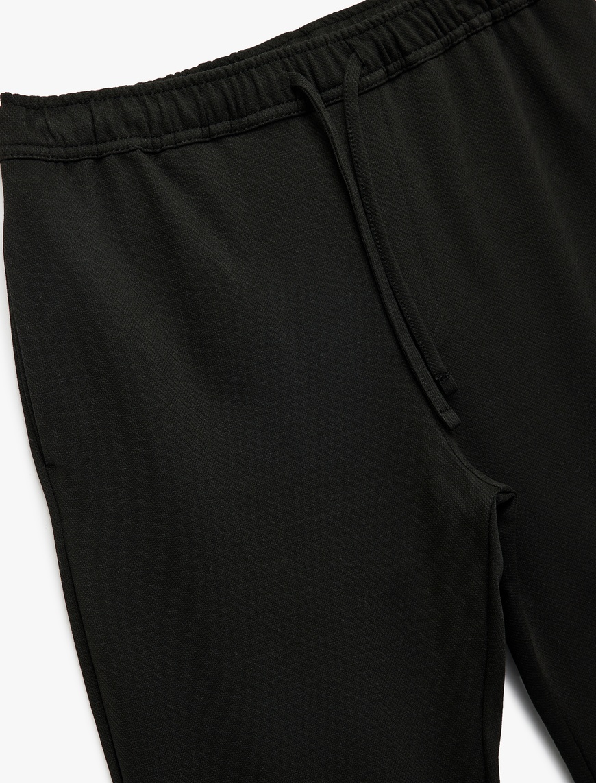   Straight Fit Pike Kumaş Cep Detaylı Beli Bağcıklı Pantolon