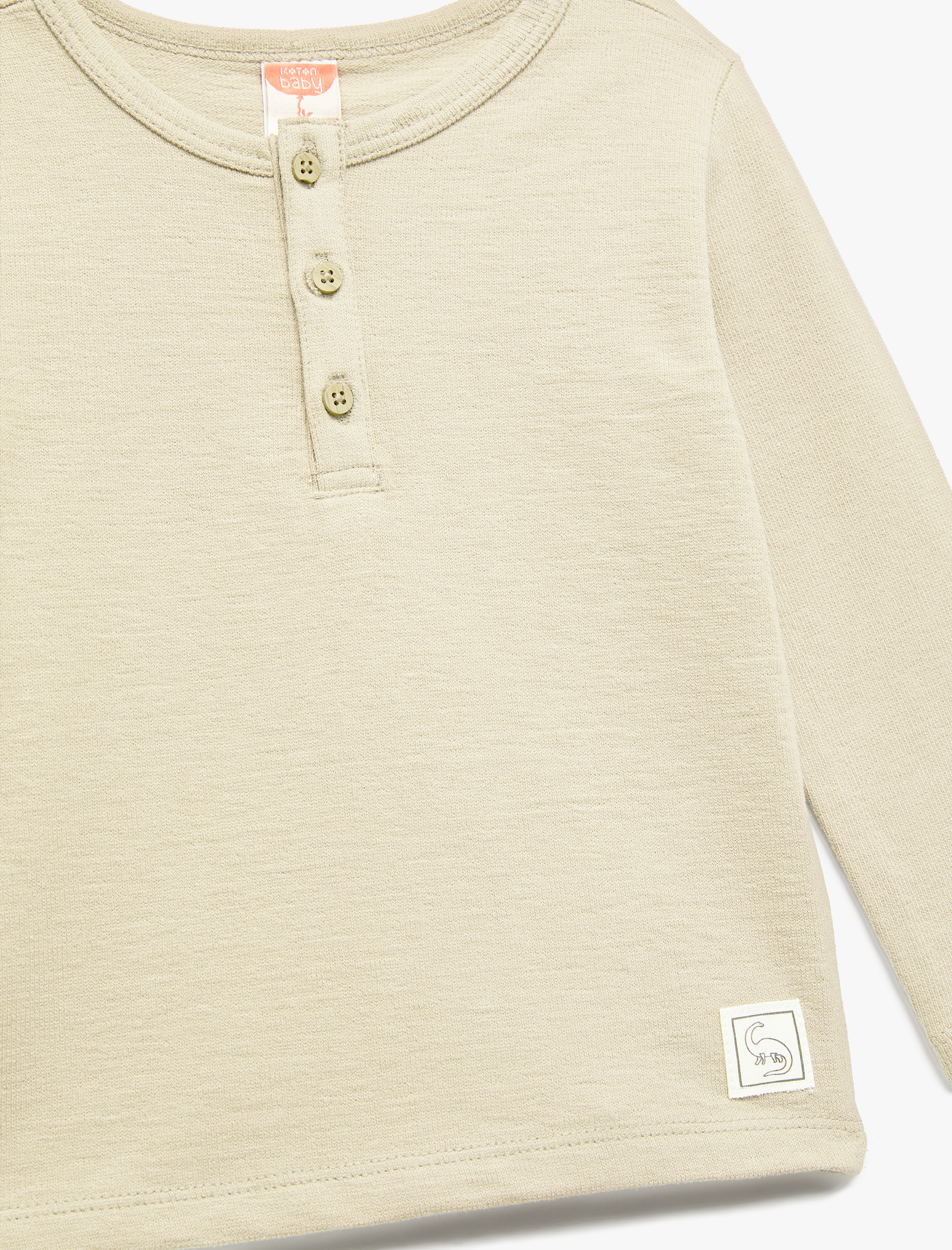  Erkek Bebek Pamuklu Uzun Kollu Düğmeli Tişört