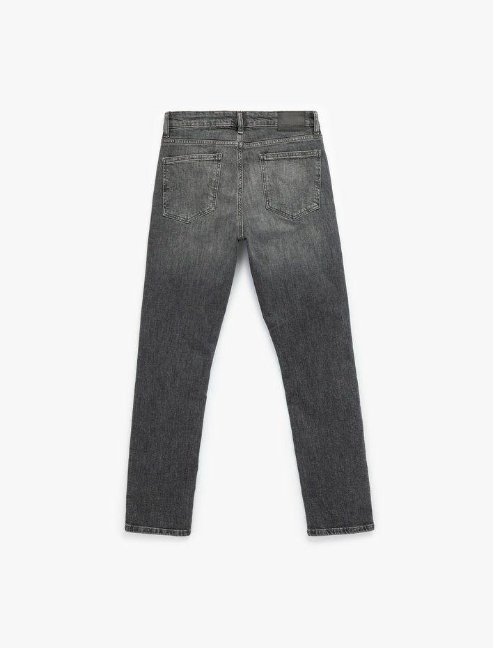  Pamuklu Normal Bel Düz Paça Straight Fit Jean Pantolon - Mark Jean