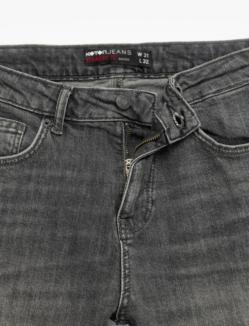   Pamuklu Normal Bel Düz Paça Straight Fit Jean Pantolon - Mark Jean