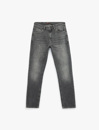 Pamuklu Normal Bel Düz Paça Straight Fit Jean Pantolon - Mark Jean