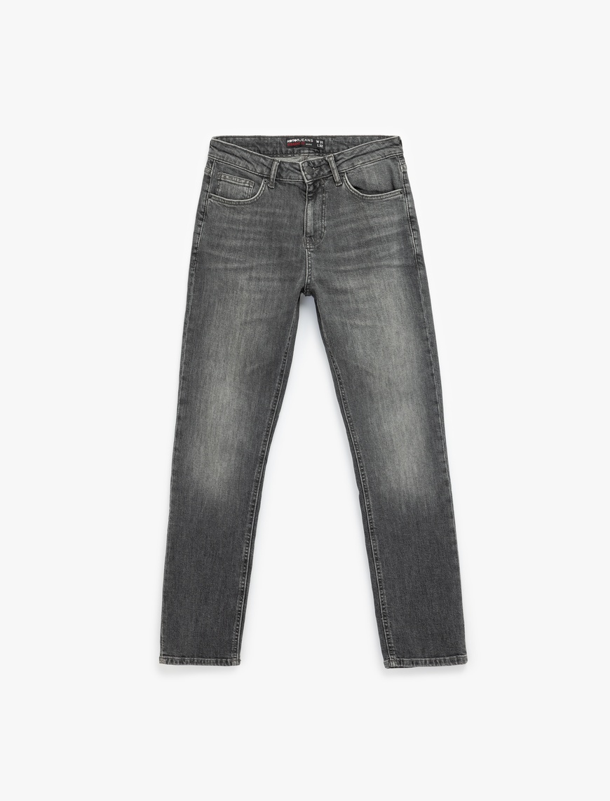  Pamuklu Normal Bel Düz Paça Straight Fit Jean Pantolon - Mark Jean