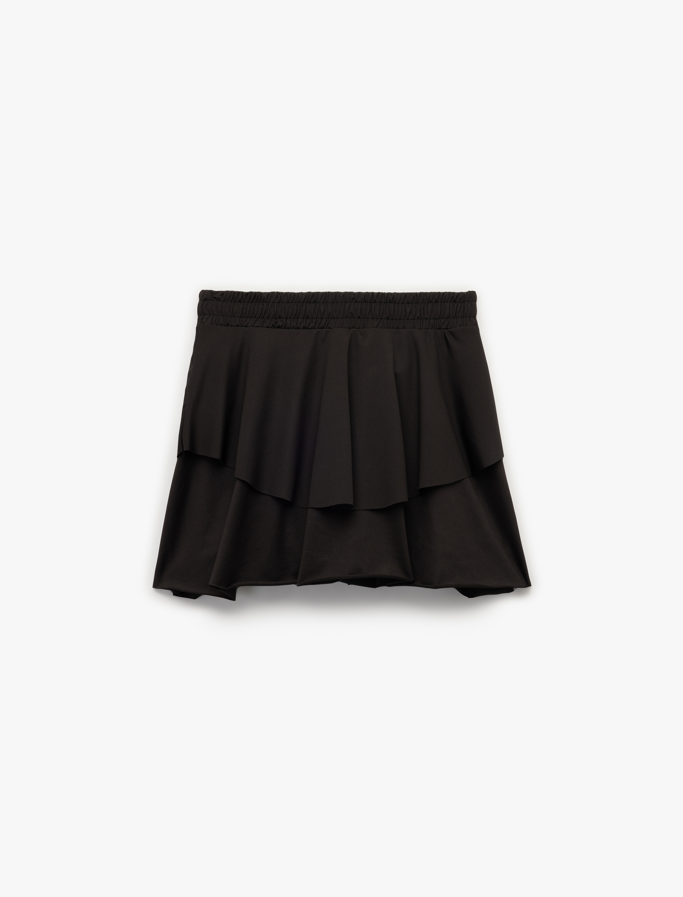   Katlı Volanlı Rahat Kalıp Mini Spor Şort Etek