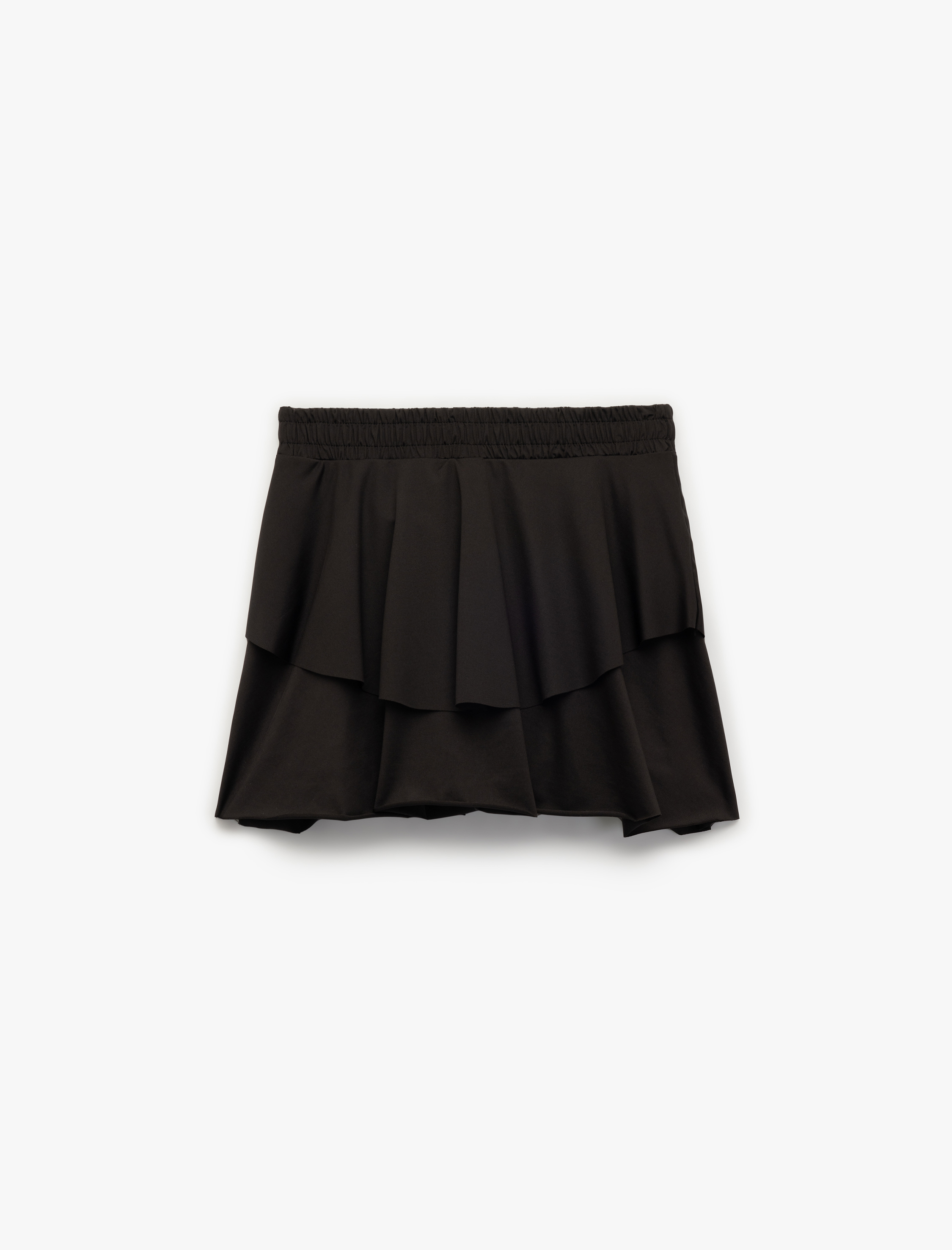   Katlı Volanlı Rahat Kalıp Mini Spor Şort Etek