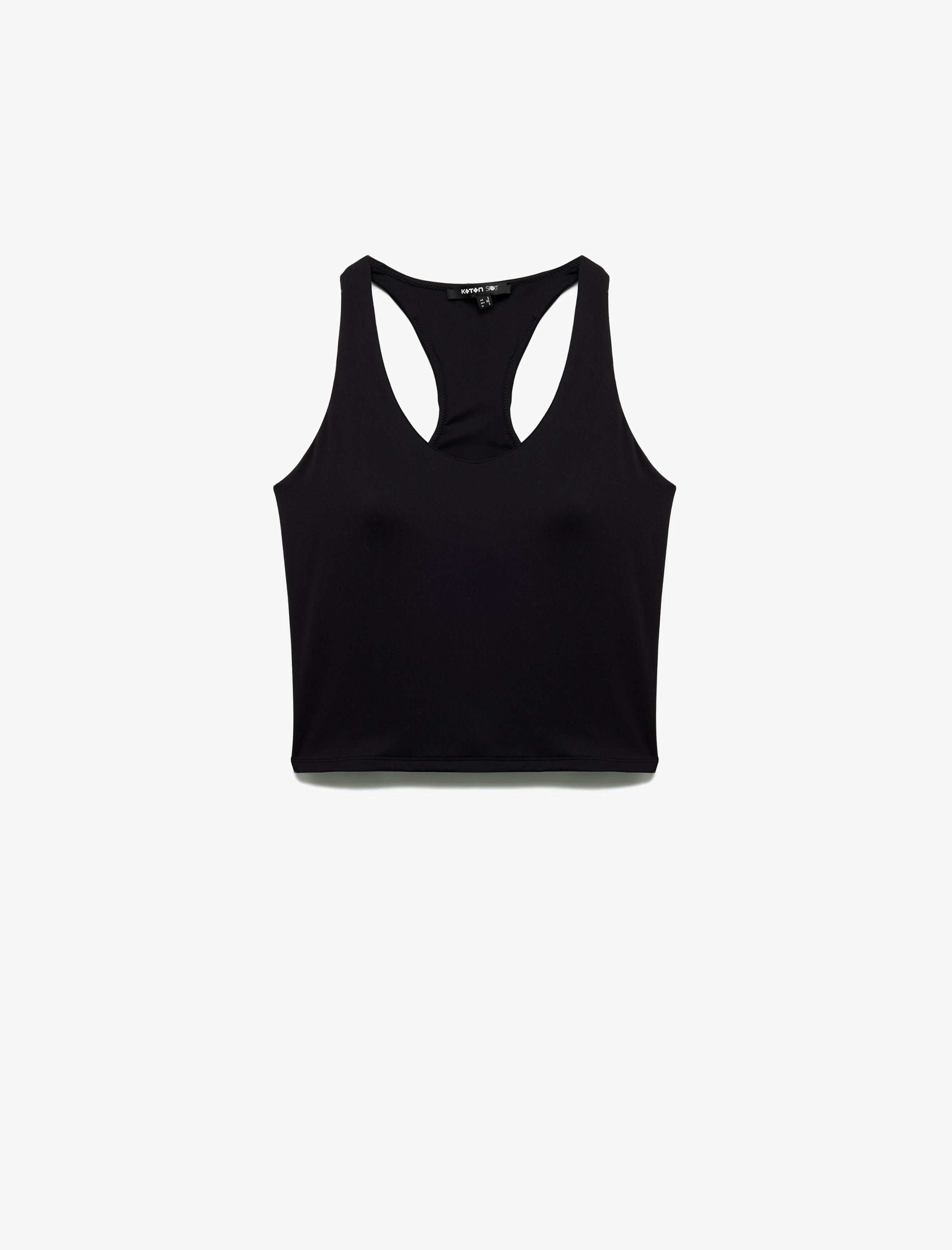   U Yaka Kolsuz Slim Fit İnterlok Sporcu Atleti