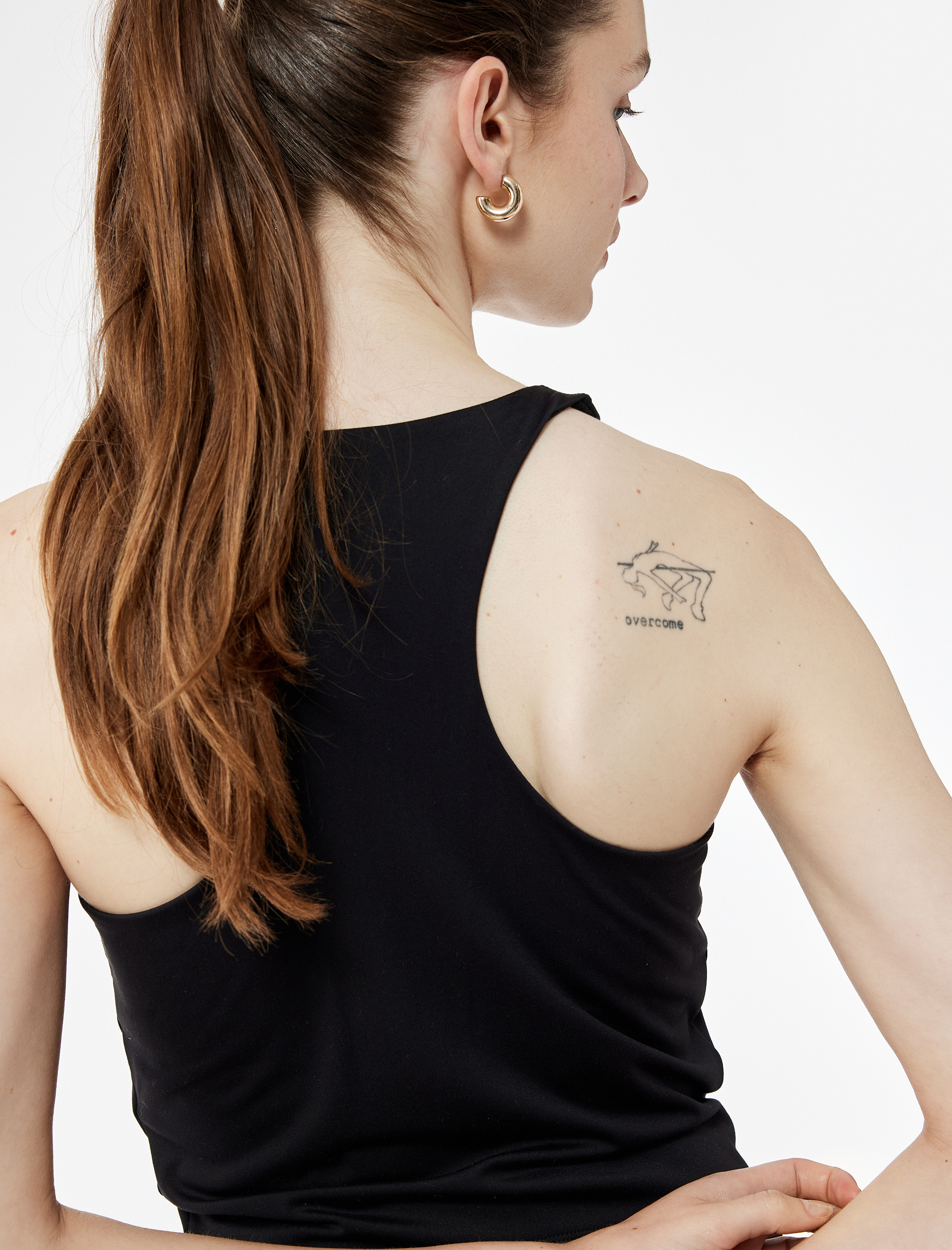   U Yaka Kolsuz Slim Fit İnterlok Sporcu Atleti