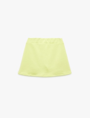 Yüksek Bel Modal Karışımlı Yırtmaçlı Mini Spor Şort Etek_3