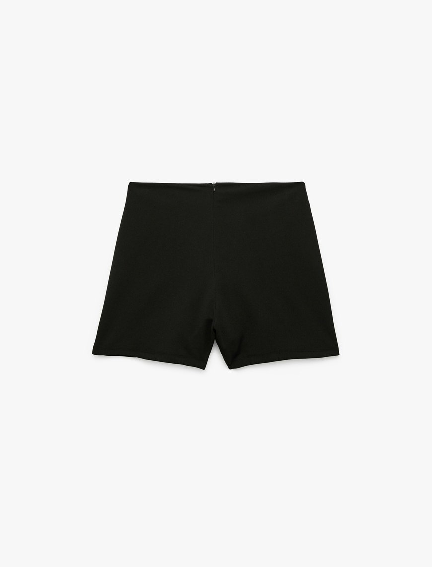   Krep Scuba Kumaş Mini Şort Etek