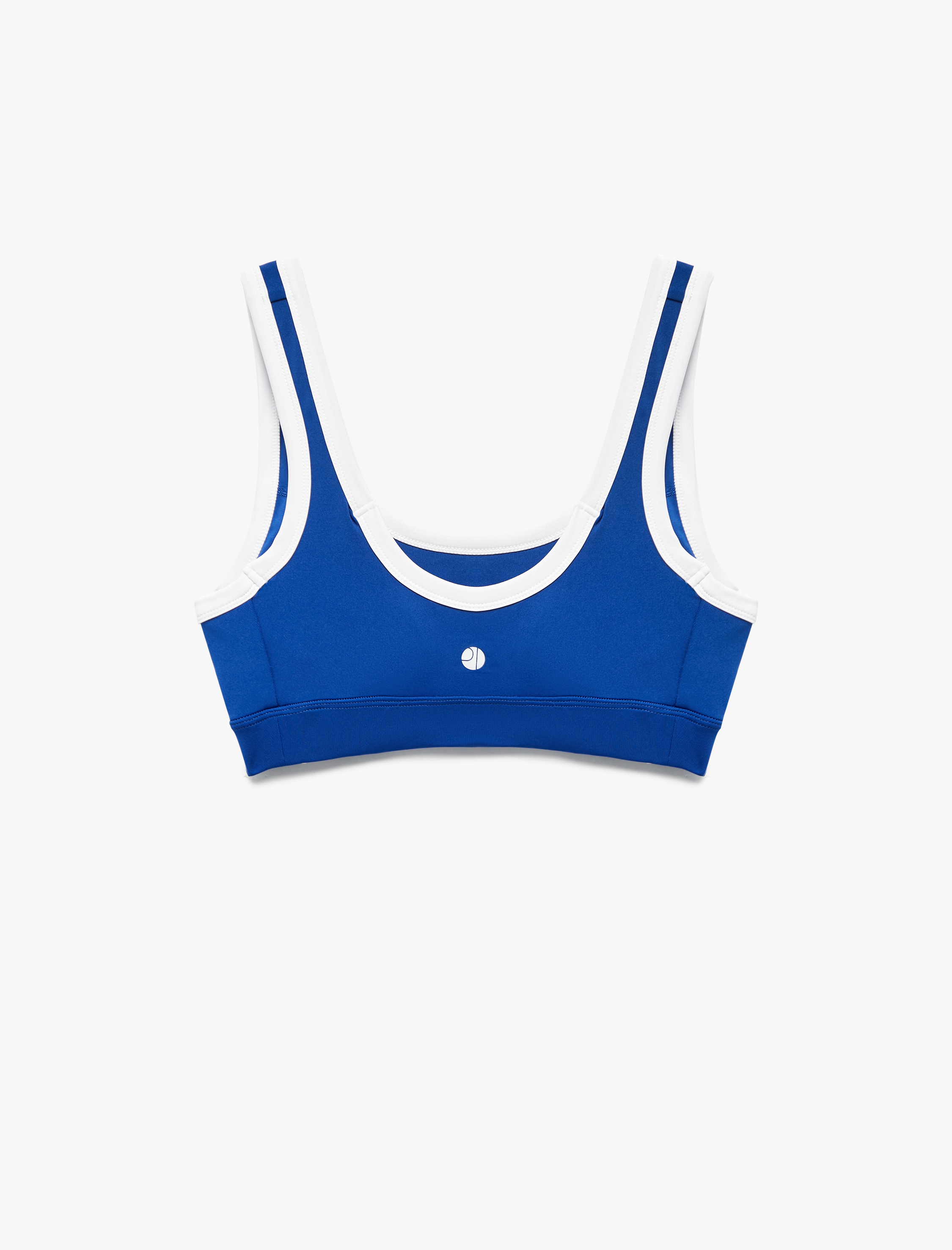   U Yaka Kaplı Renk Kontrastlı Slim Fit Sporcu Sütyeni