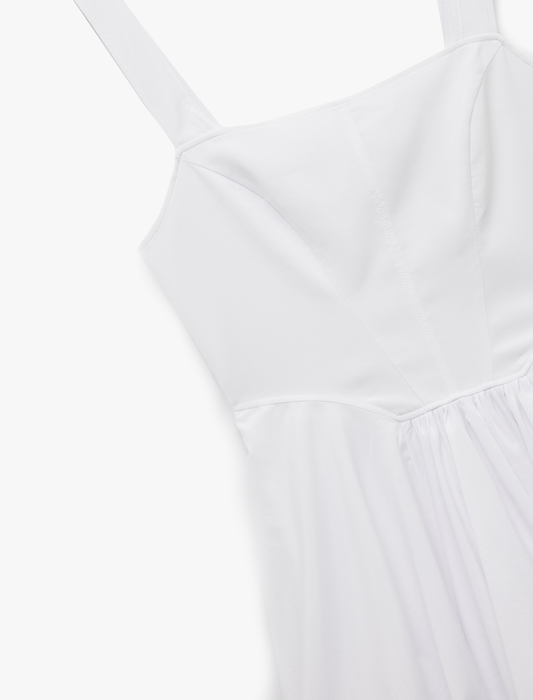   Astarlı Bol Kalıp Kare Yaka Kolsuz Askılı Mini Balon Elbise