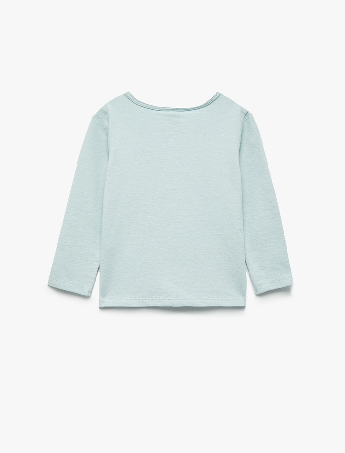 Erkek Bebek Pamuklu Uzun Kollu Düğmeli Tişört