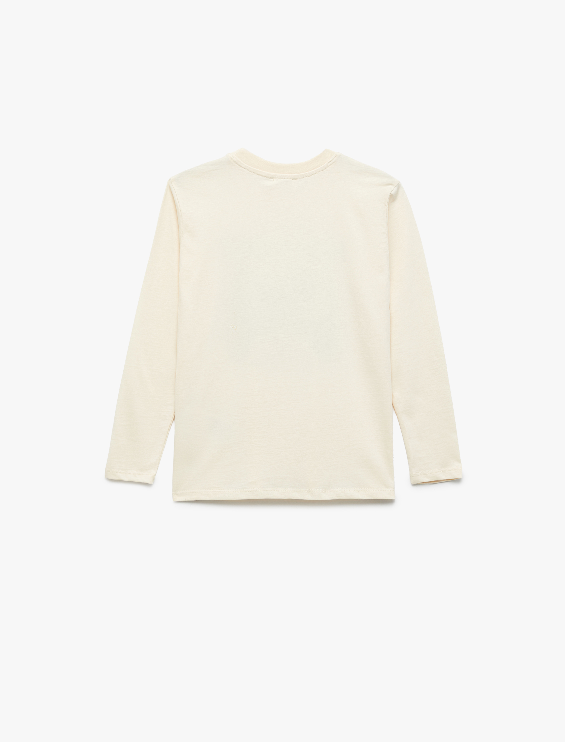 Erkek Çocuk Pamuklu Uzun Kollu Bisiklet Yaka Baskılı Tişört