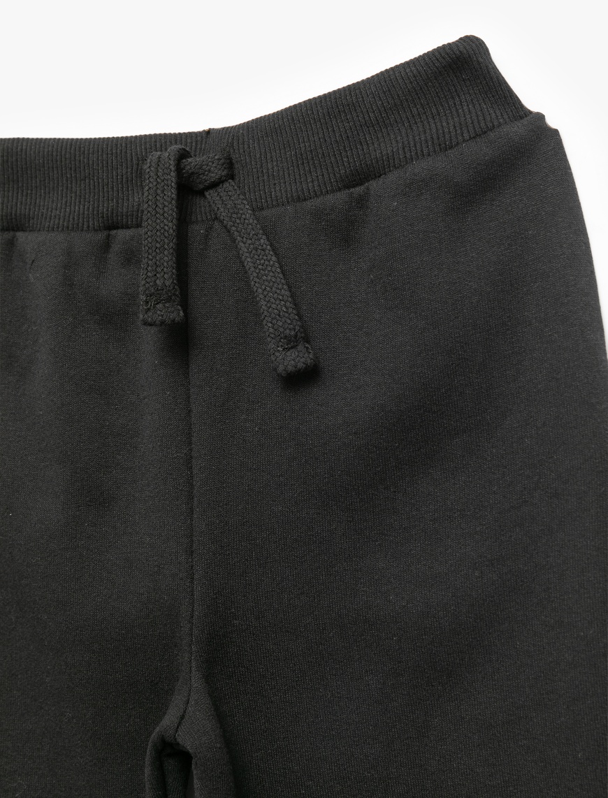  Erkek Bebek Beli Lastikli Şardonlu Basic Jogger Eşofman Altı