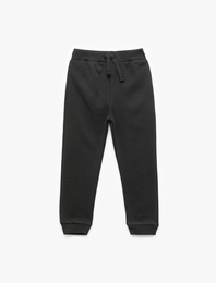 Beli Lastikli Şardonlu Basic Jogger Eşofman Altı
