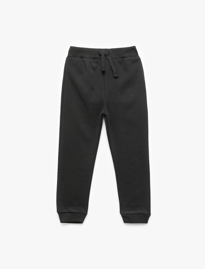 Erkek Bebek Beli Lastikli Şardonlu Basic Jogger Eşofman Altı