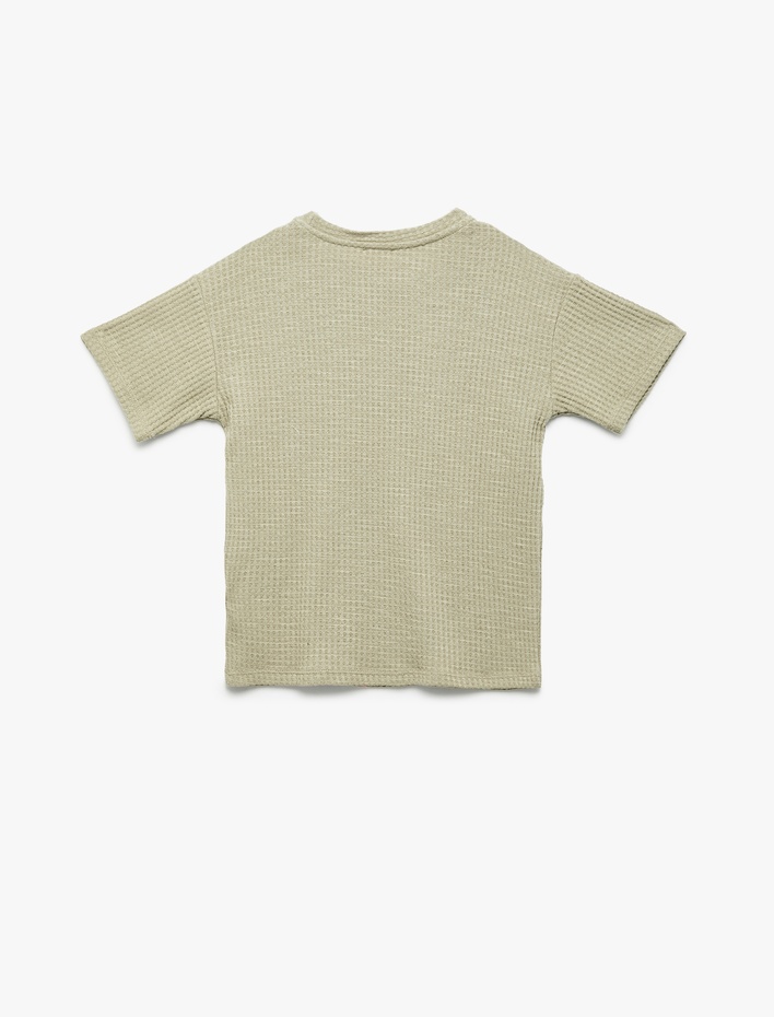 Erkek Çocuk Kısa Kollu Bisiklet Yaka Pamuklu Oversize Tişört