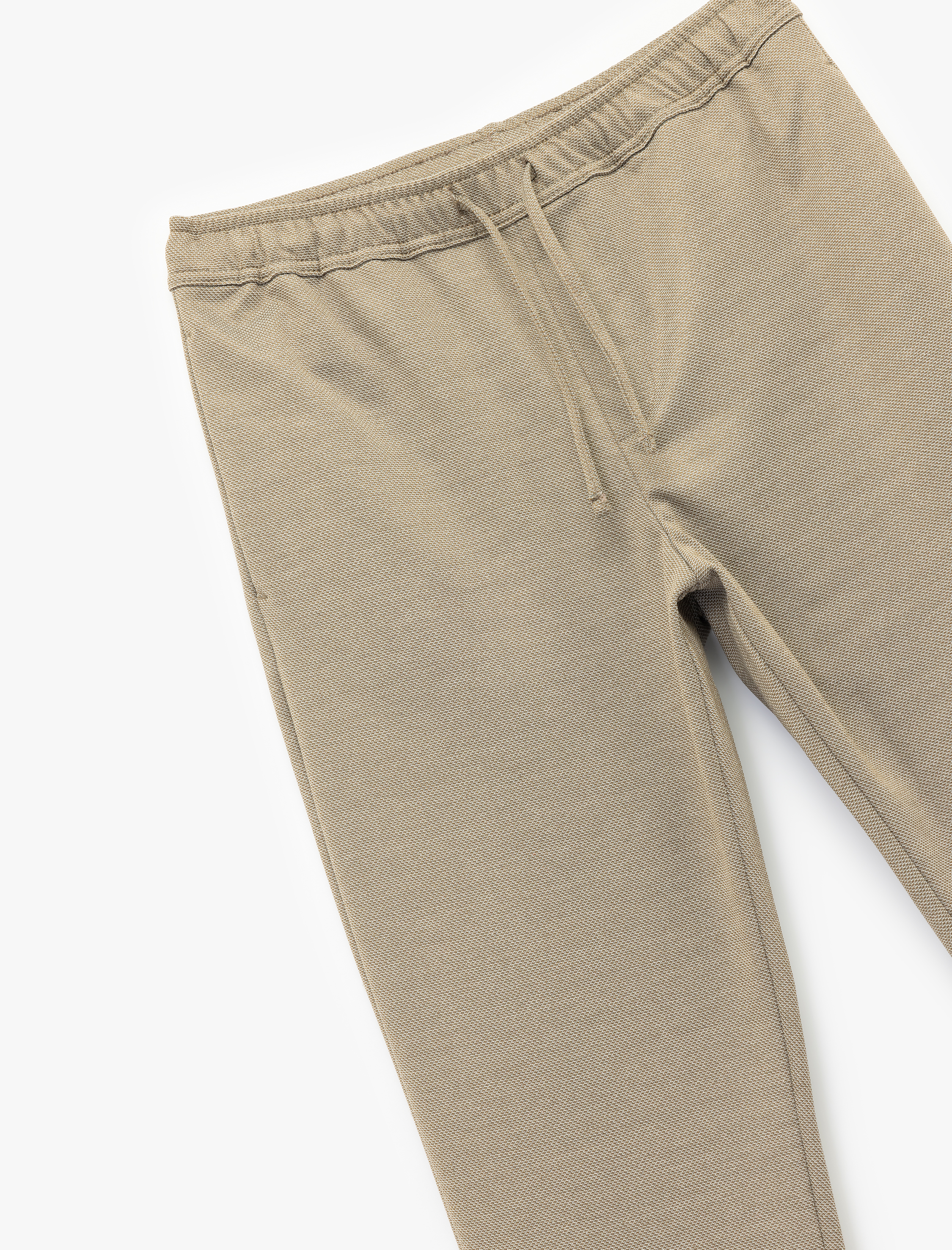   Straight Fit Pike Kumaş Cep Detaylı Rahat Kesim Beli Bağcıklı Pantolon