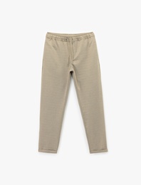 Straight Fit Pike Kumaş Cep Detaylı Beli Bağcıklı Pantolon