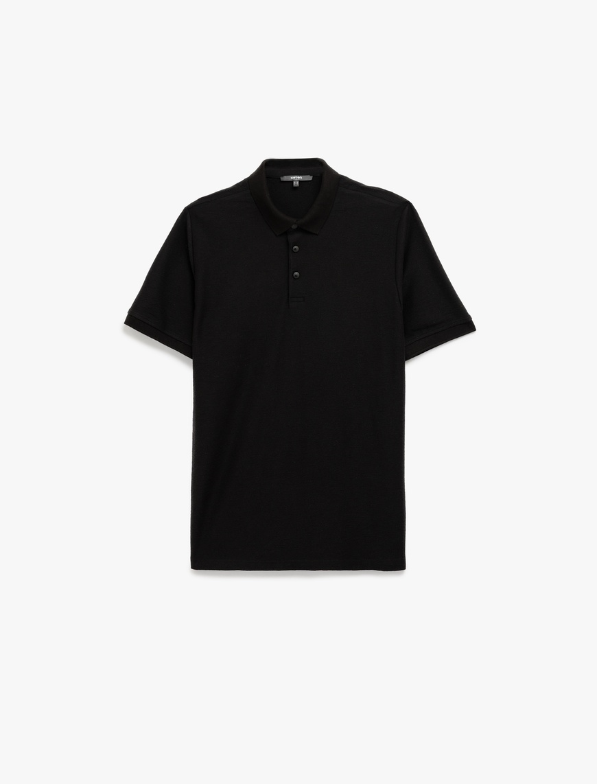   Regular Fit Çıtçıt Düğme Detaylı Kısa Kollu Polo Yaka Tişört