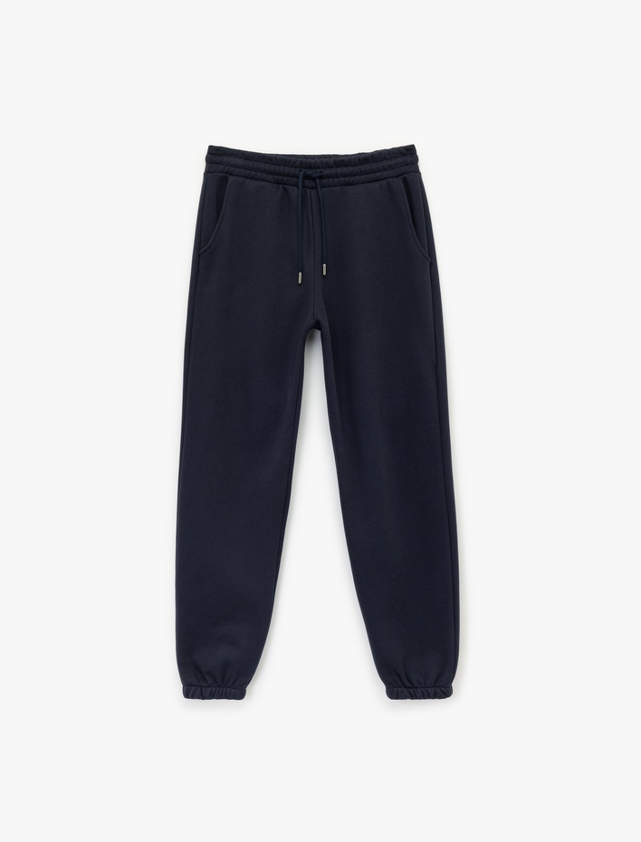  Beli Lastikli Cep Detaylı Şardonlu Basic Jogger Eşofman Altı