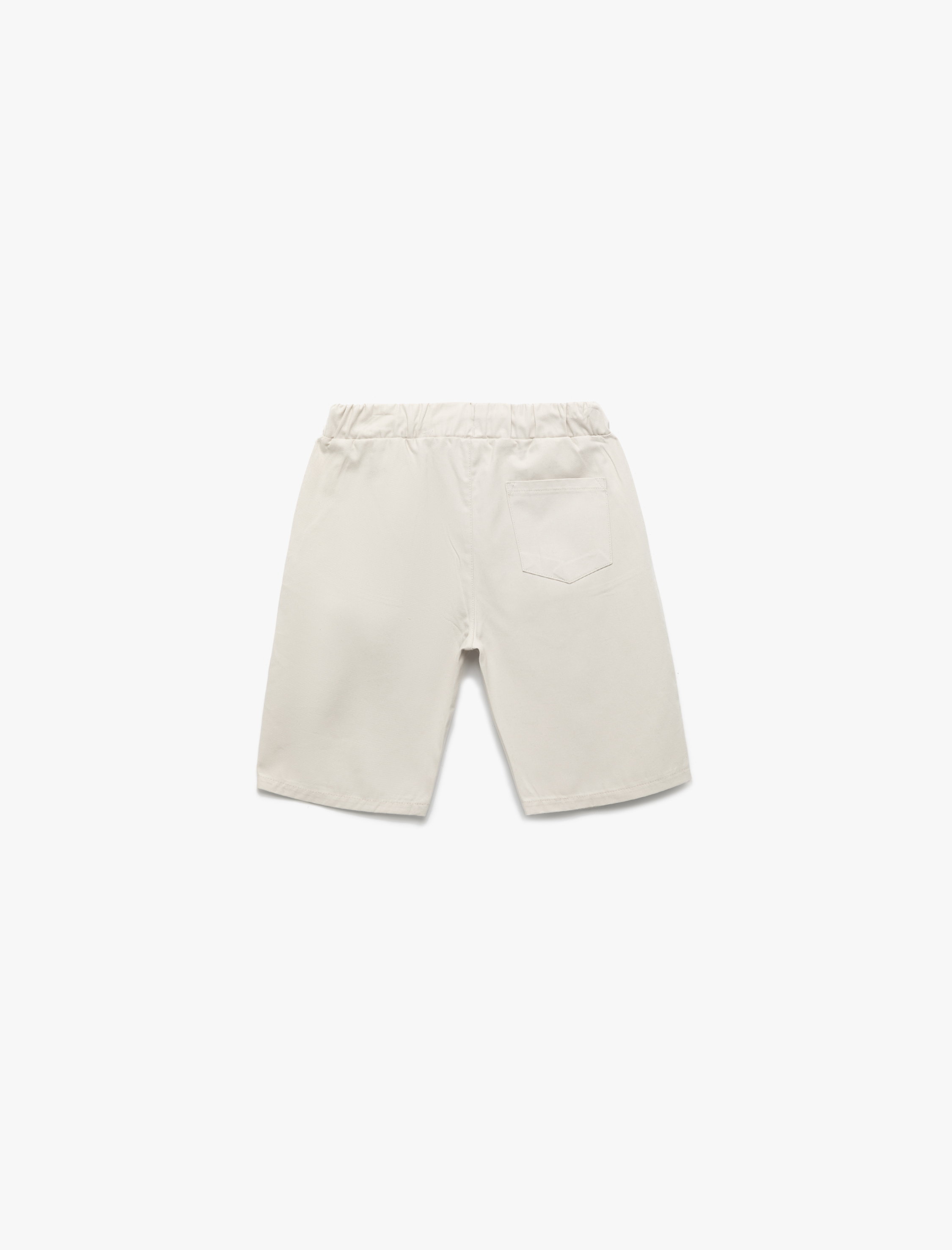  Erkek Çocuk Pamuklu Beli Bağcıklı Cepli Basic Şort