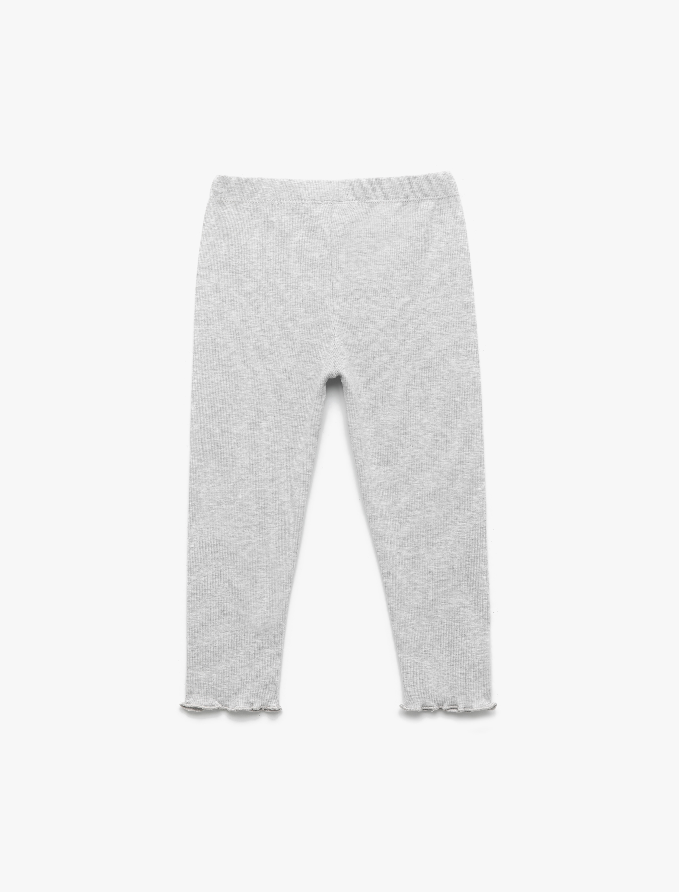  Kız Bebek Beli Lastikli Cep Detaylı Kaşkorse Basic Tayt