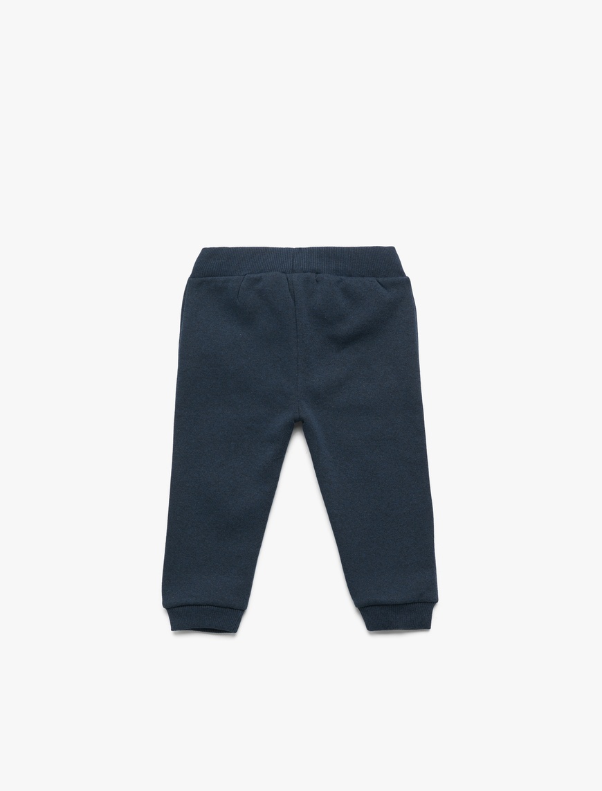  Erkek Bebek Beli Lastikli Şardonlu Basic Jogger Eşofman Altı