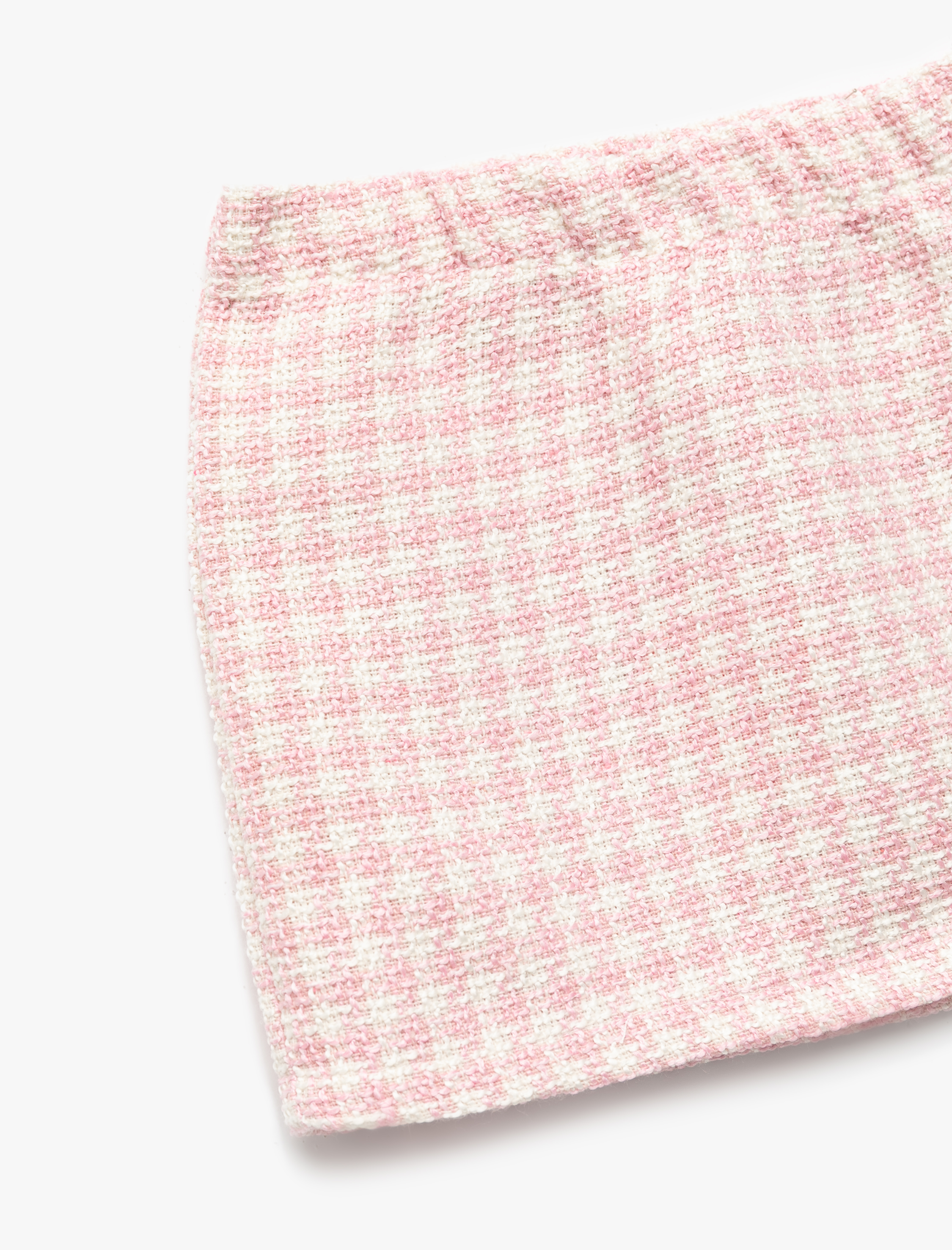  Kız Bebek Beli Lastikli Ekoseli Tüvit Etek