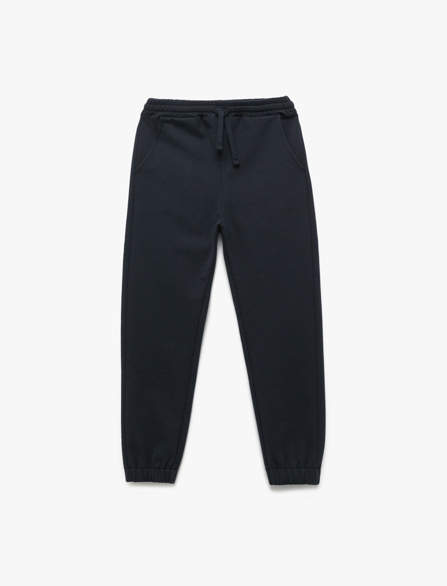  Erkek Çocuk Rahat Lastikli Paça Cepli Basic Jogger Eşofman Altı