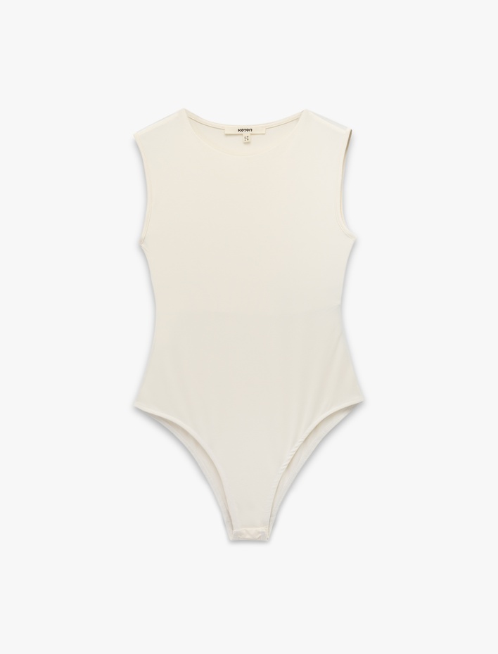  Slim Fit Kolsuz Bisiklet Yaka Bodysuit