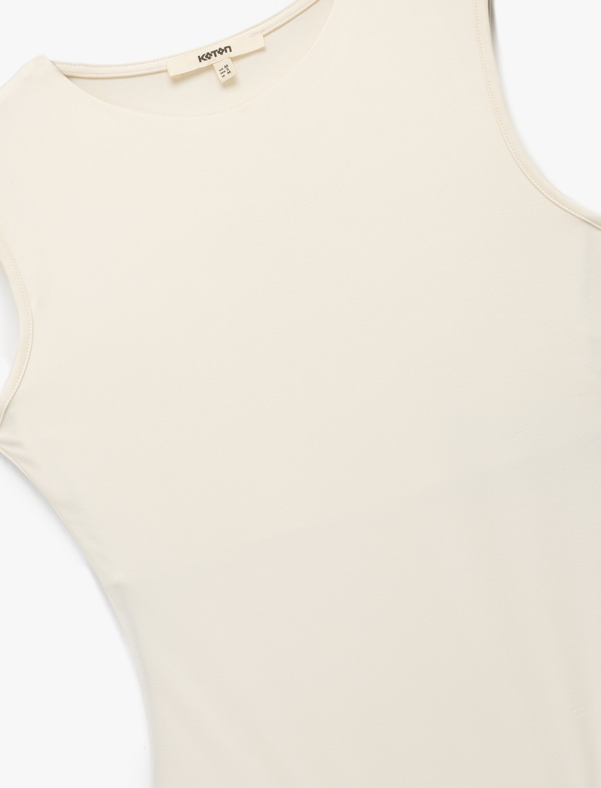   Slim Fit Kolsuz Bisiklet Yaka Bodysuit
