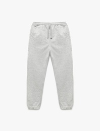 Rahat Lastikli Paça Cepli Basic Jogger Eşofman Altı