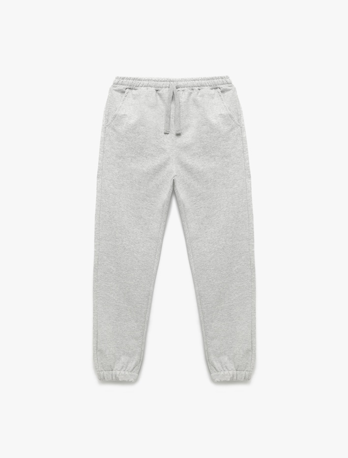 Erkek Çocuk Rahat Lastikli Paça Cepli Basic Jogger Eşofman Altı