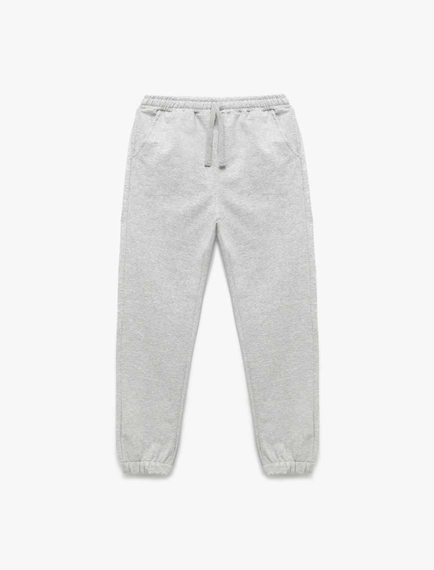  Erkek Çocuk Rahat Lastikli Paça Cepli Basic Jogger Eşofman Altı