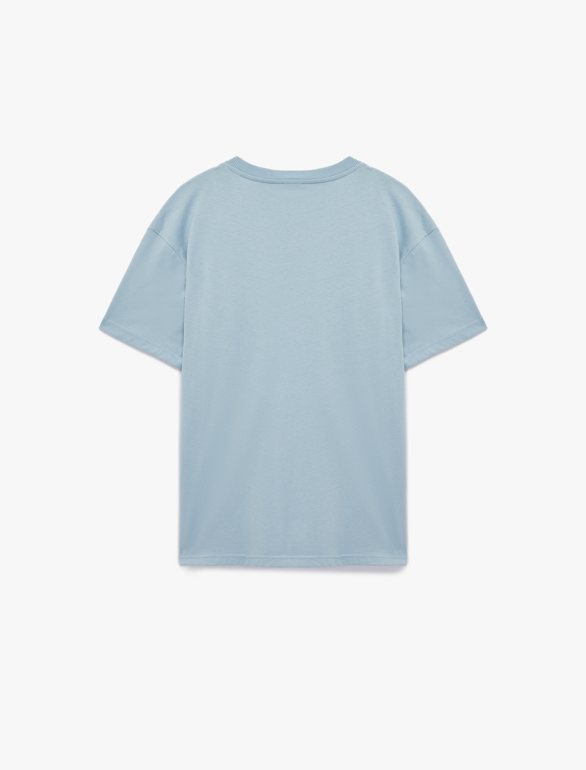   Kısa Kollu Regular Fit Bisiklet Yaka Pamuklu Baskılı Tişört