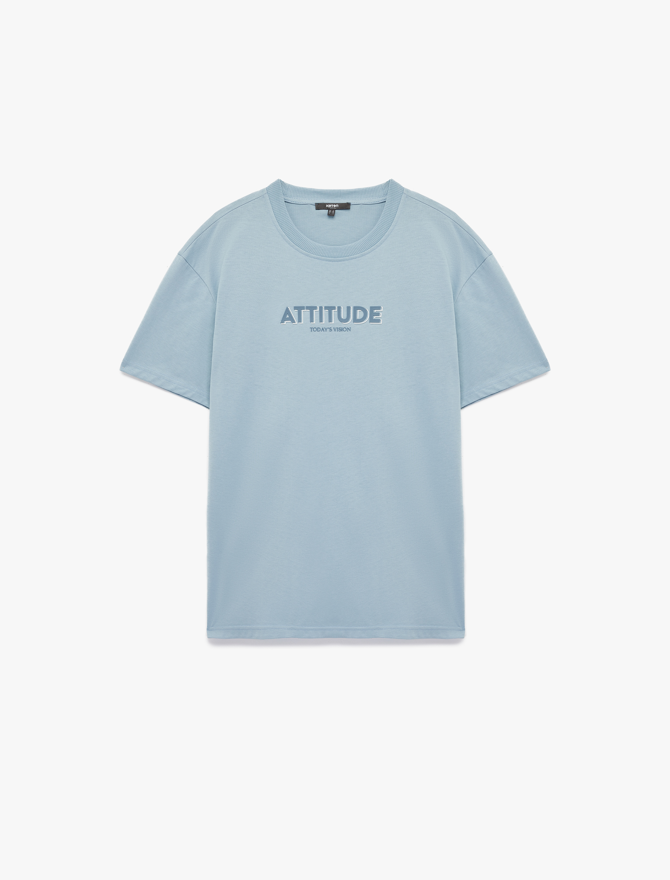   Kısa Kollu Regular Fit Bisiklet Yaka Pamuklu Baskılı Tişört