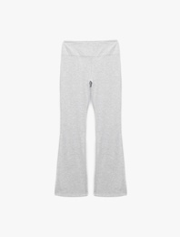 Yüksek Bel Slim Fit İspanyol Paça Spor Tayt