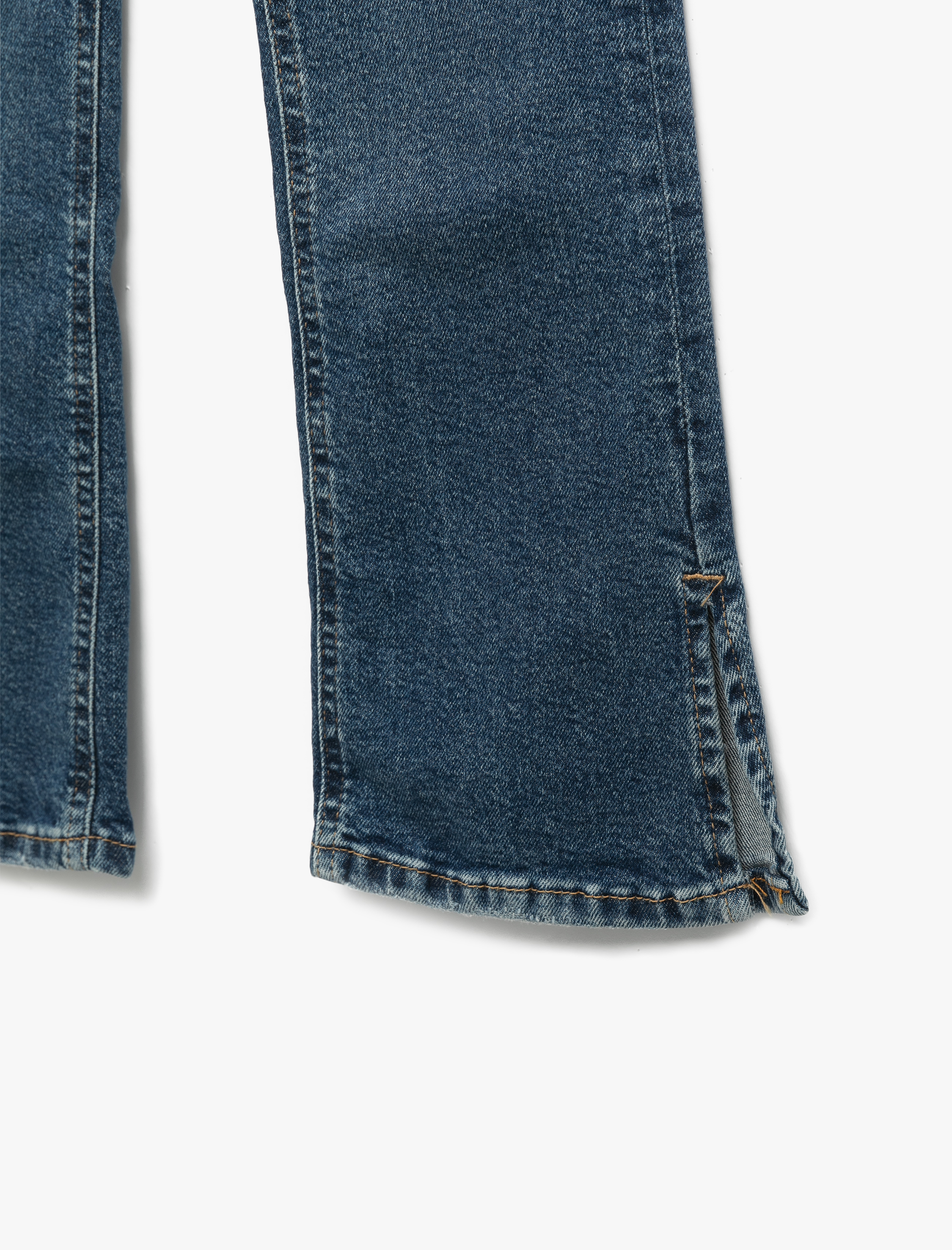  Kız Çocuk Pamuklu İspanyol Paça Slim Fit Denim Pantolon