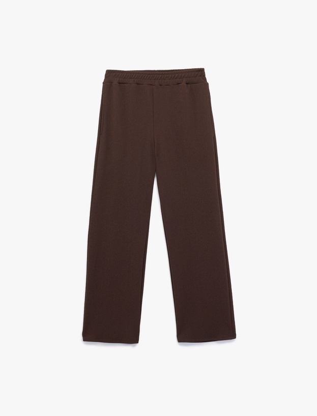 Beli Lastikli Regular Fit Cepli Eşofman Pantolon_0