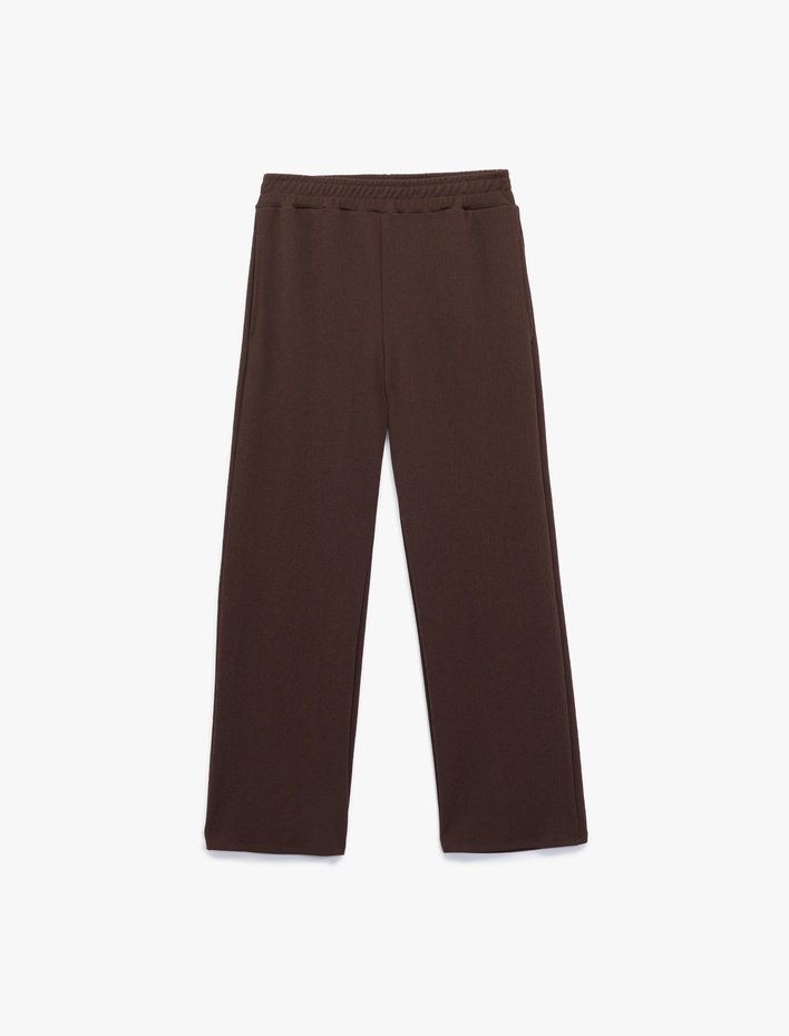  Beli Lastikli Regular Fit Cepli Eşofman Pantolon