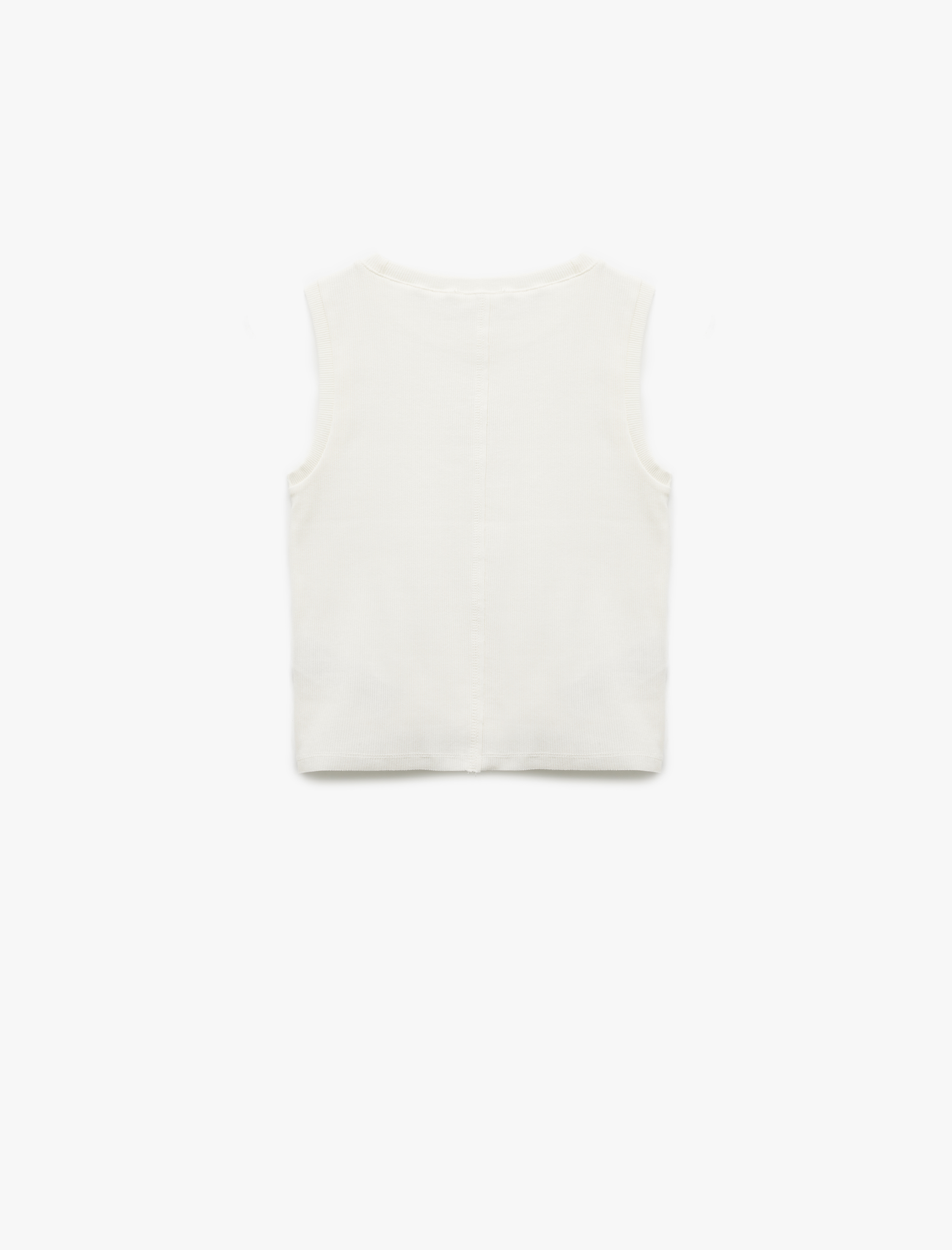   Bisiklet Yaka Skinny Pamuklu Fitilli Atlet