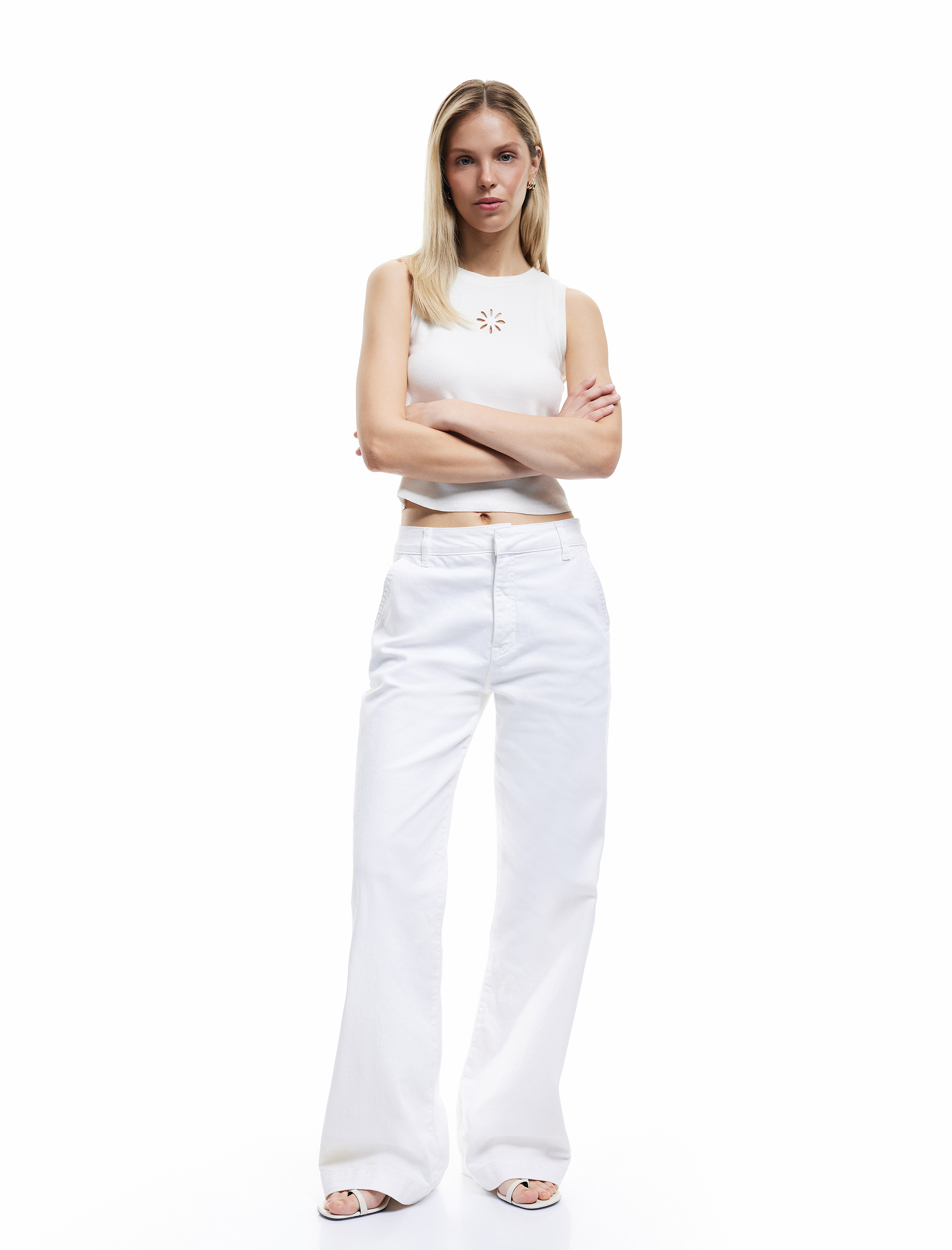   Bisiklet Yaka Skinny Pamuklu Fitilli Atlet